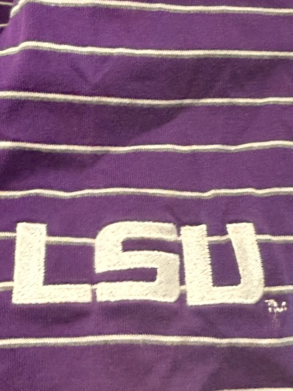 Ralph Lauren Purple Striped‎ Polo Shirt LSU